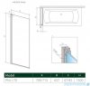 Radaway Nes Black Pnj Frame parawan nawannowy 70cm lewy 10011070-54-56L